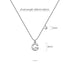 Solid 925 Sterling Silver Initial Crystal Personalised Alphabet Letter Necklace Silver